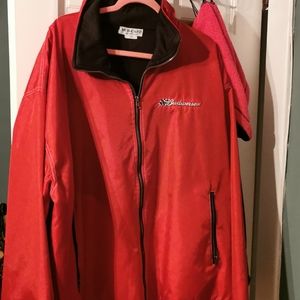 Official Budweiser Fall zippered jacket.